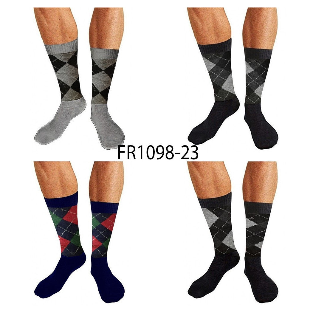 12 PAAR FARBIGE HERREN-BAUMWOLL-HALBSOCKEN FR1098-23