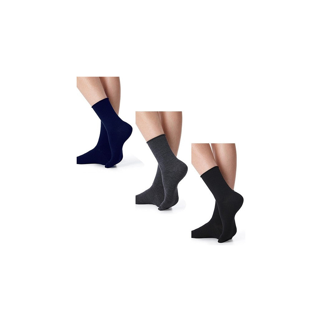 12 PAAR DAMEN SOCKEN MIT HALBEM BEIN OHNE GUMMIZUG NUMMER 35-41 BS027