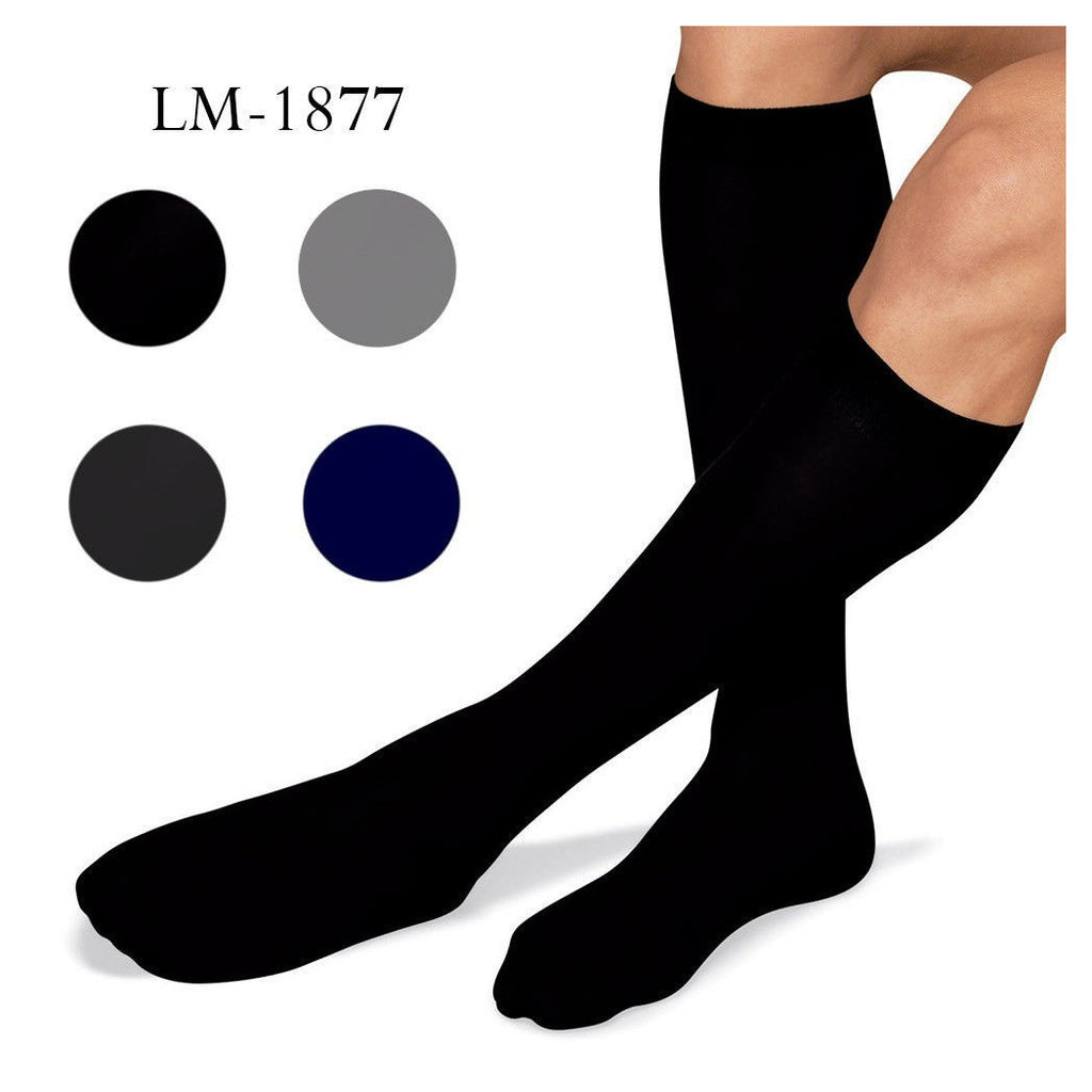 12 PAAR LANGE SOCKEN FÜR MÄNNER AUS BAUMWOLLE, SORTIERT, EINFARBIG LM-1877