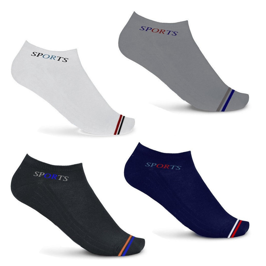 12 Paar Socken Mann Knöchel in Baumwolle verschiedene Farben und Fantasien MC-2508