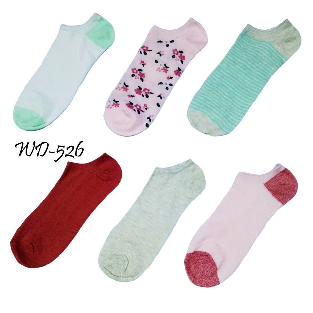 12 Paare aus Necker-Frauen-Socken in Baumwoll-Fantasmini-Einzelgröße 35-40