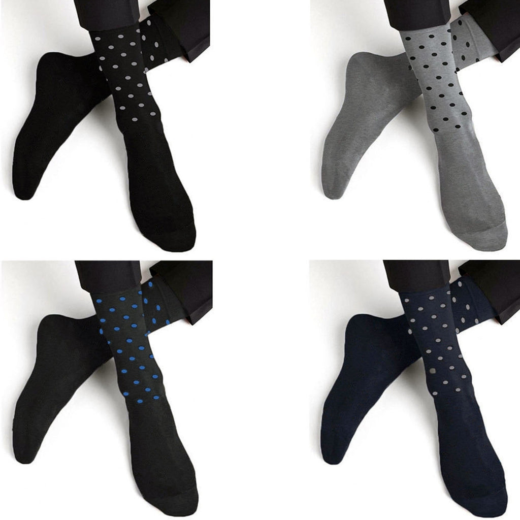 12 PAAR SOCKEN FÜR MÄNNER MIT HALBEM BEIN AUS GEPUNKTETER BAUMWOLLE, GRÖSSE 40 BIS 46