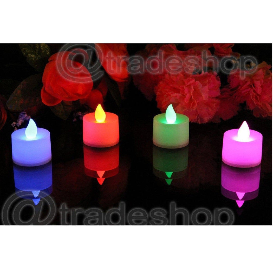 12 stück kerze led kerzen rgb lampe wechseln mehrfarbige leichte batterie inklusive