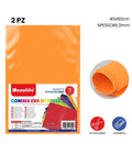 2PCS EVA GUMMIPLATTEN FARBE ORANGE HOHE QUALITÄT MATERIAL 40X60CM DICKE 2MM