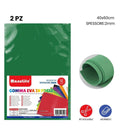2PCS EVA GUMMIPLATTEN GRÜN FARBE HOHE QUALITÄT MATERIAL 40X60CM DICKE 2MM