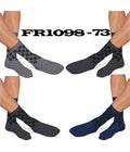 12 PAAR HERRENSOCKEN AUS FARBIGER BAUMWOLLE MIT KARO HALBBEIN FR1098-73