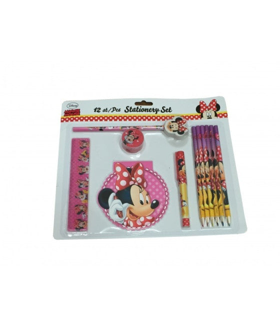 12-TEILIGES SCHREIBWAREN-SET FÜR DIE SCHULE MIT DISNEY-FIGUREN IN BLISTERPACKUNG