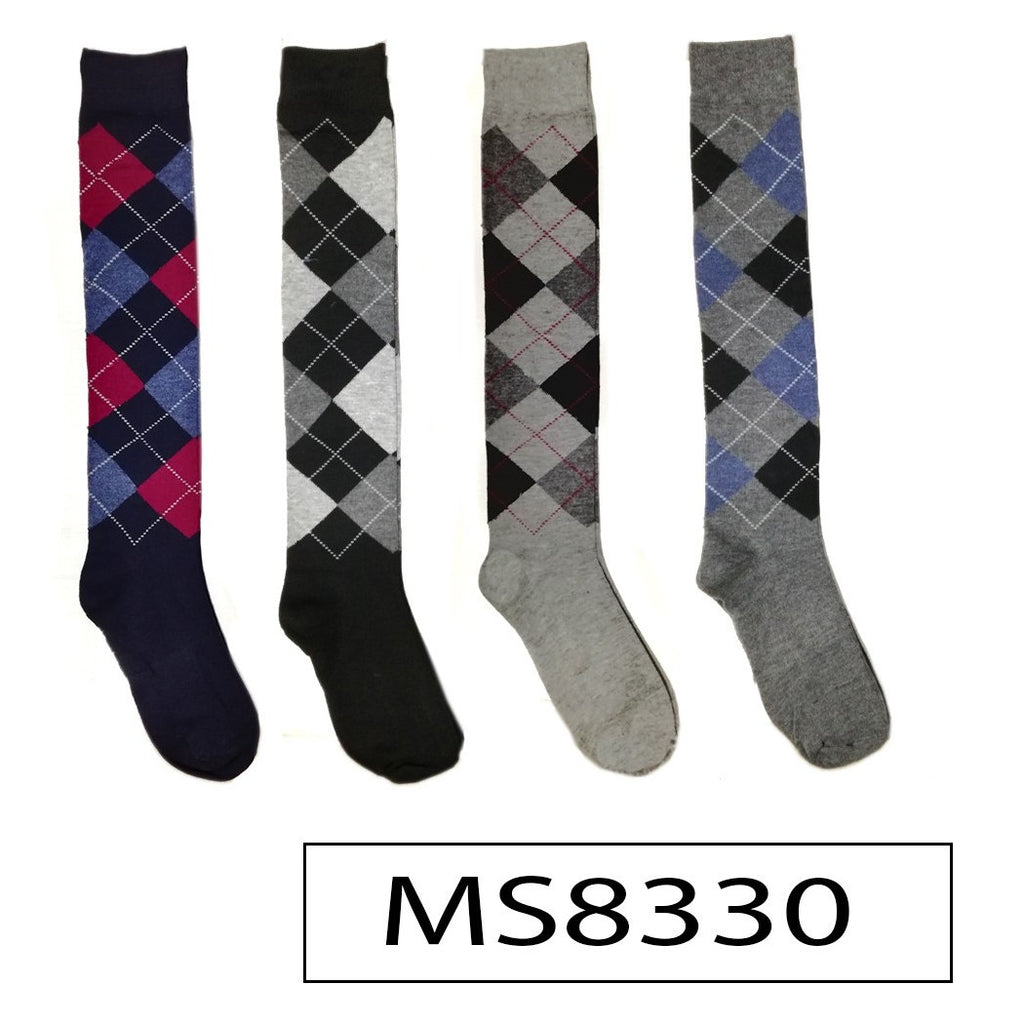 12 PAAR HERREN LANGE WARME BAUMWOLLE ARGYLE SOCKEN VERSCHIEDENE FARBEN MS8330