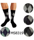 12 PAAR HERRENSOCKEN AUS FARBIGER BAUMWOLLE MIT HALF BEIN RHOMBUS FR1098-92