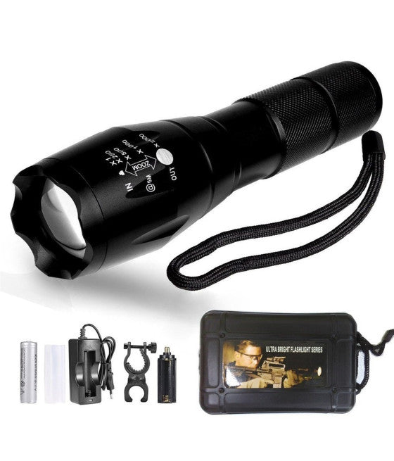 1200 lmn ultra führte militärische taktische Fackel wasserdicht mit 5 mod.
