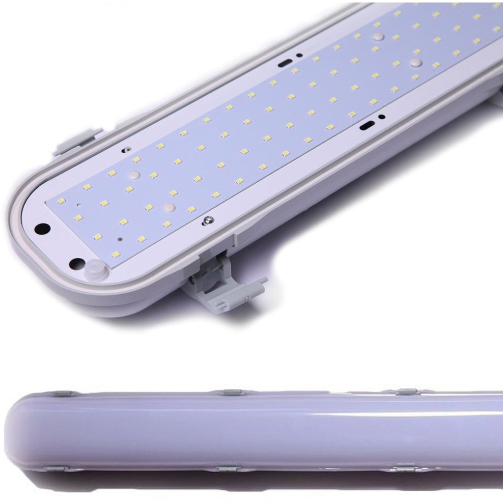 120CM WASSERDICHTE LED DECKENLEUCHTE MIT INTEGRIERTER 6500K UNDURCHSICHTIGER ABDECKUNG 40W