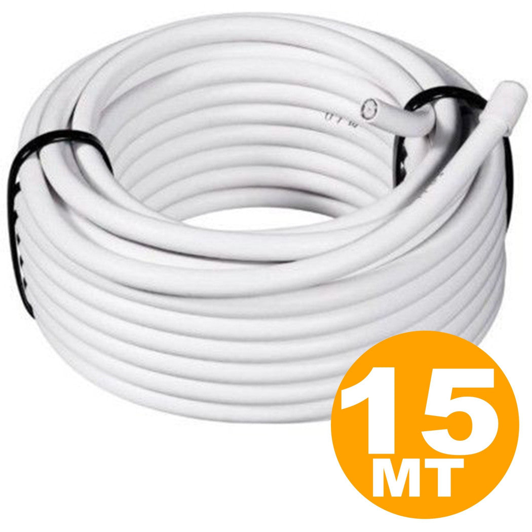 15 METER KOAXIALES VERLÄNGERUNGSKABEL FÜR DIGITALE TERRESTRISCHE FERNSEHANTENNE 75 OHM