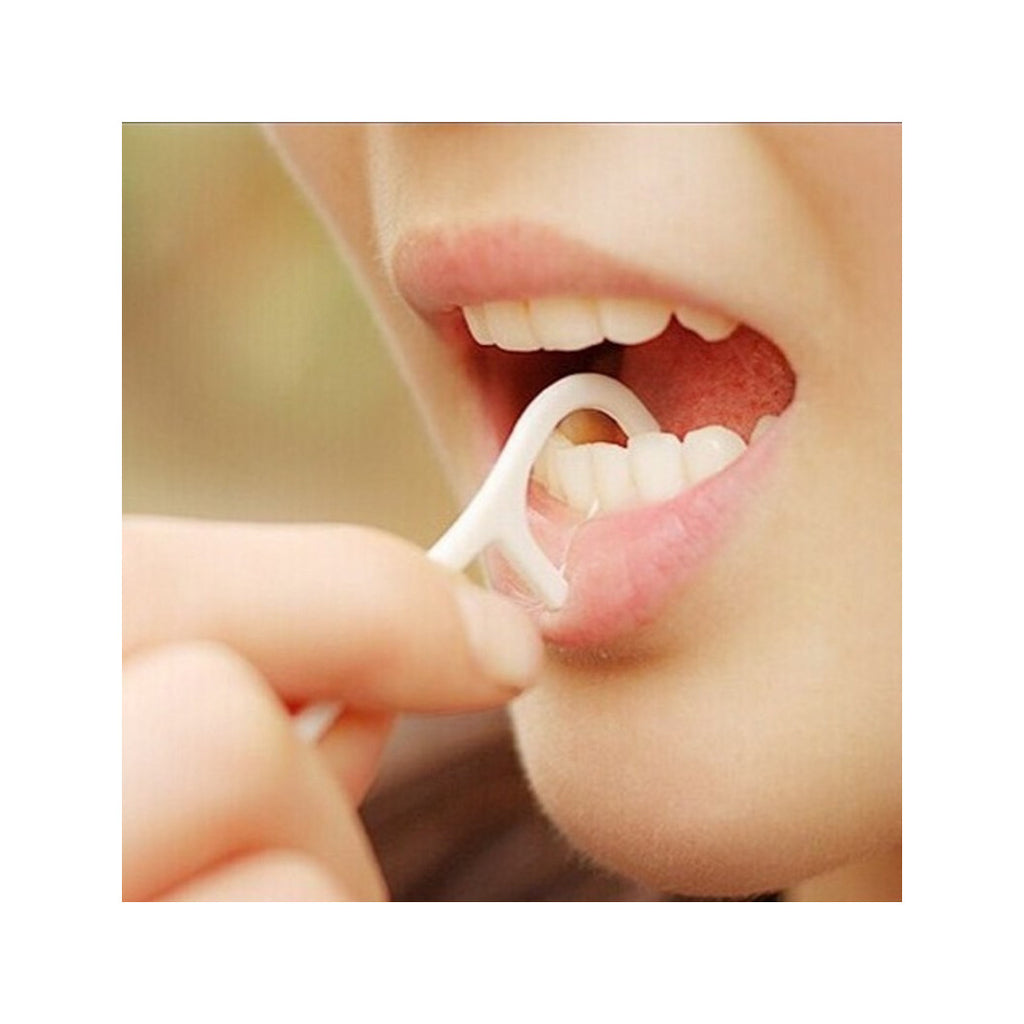 16PCS ZAHNSEIDE KOPF REINIGUNG ZÄHNE ZAHNFLEISCH