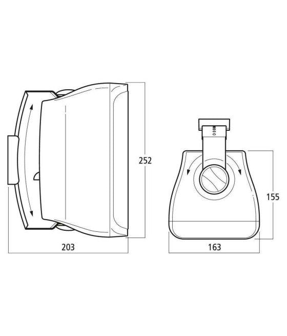 2 X 40 W 2-WEGE-WANDLAUTSPRECHER FÜR DEN AUSSENBEREICH FÜR DRAHTGEBUNDENE ÜBERTRAGUNGEN