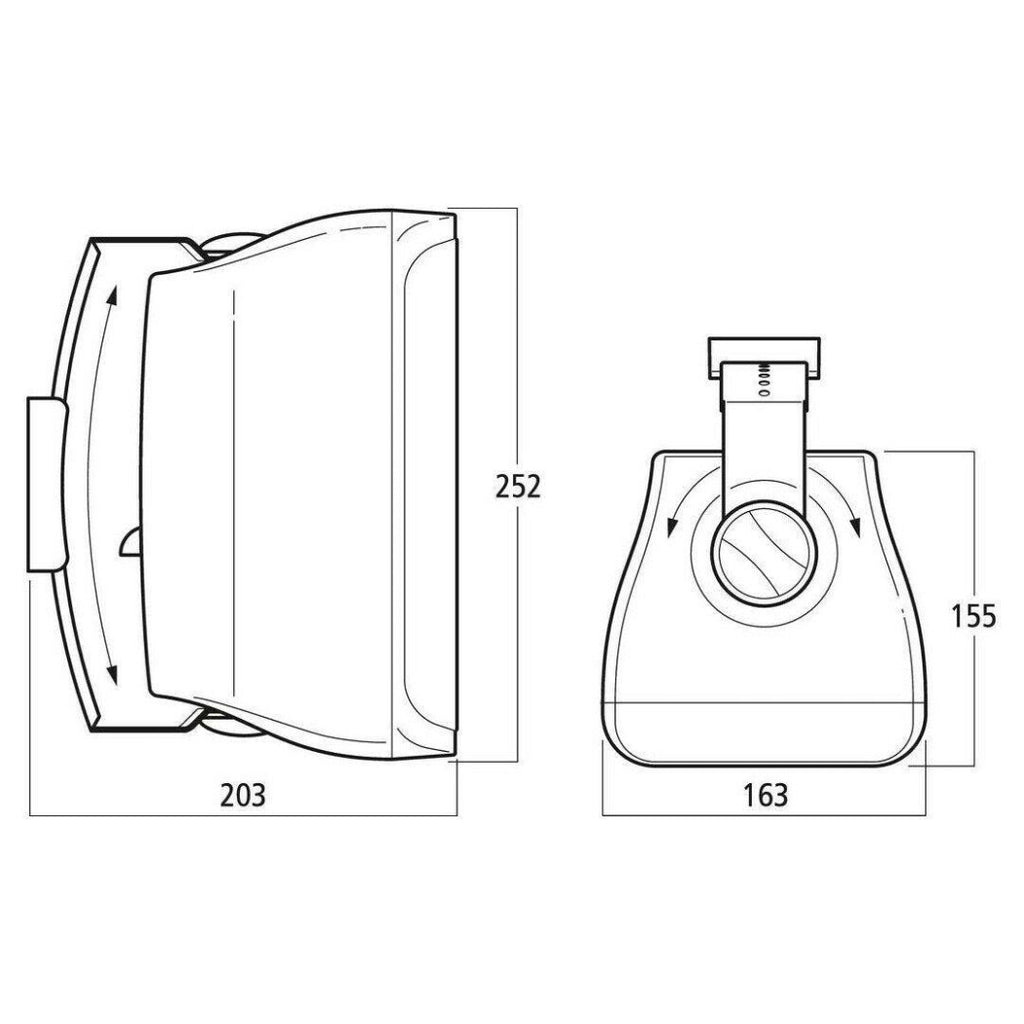 2 X 40 W 2-WEGE-WANDLAUTSPRECHER FÜR DEN AUSSENBEREICH FÜR DRAHTGEBUNDENE ÜBERTRAGUNGEN