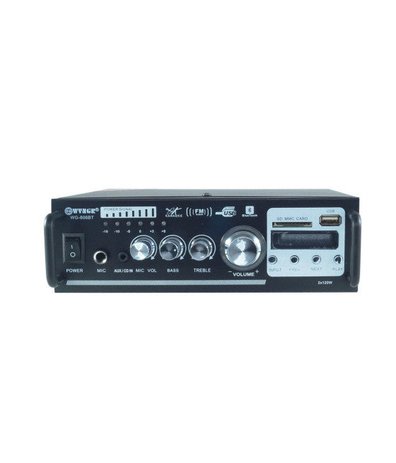 AUDIO STEREO 2 CANALI BLUETOOTH MICROFONO USB SD MP3 KARAOKE 806BT