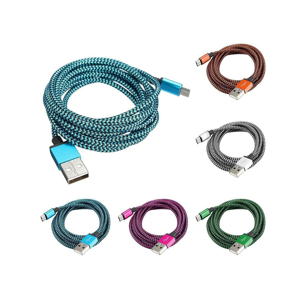 2 METER LANGES GEFLOCHTENES MICROUSB-KABEL UNIVERSAL-LADEGERÄT FÜR ANDROID-SMARTPHONES