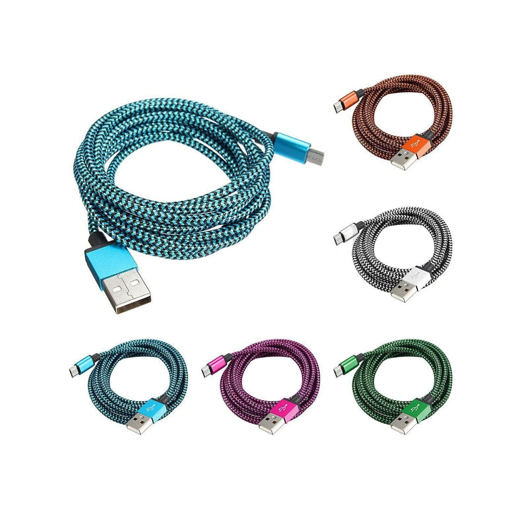 2 METER LANGES GEFLOCHTENES MICROUSB-KABEL UNIVERSAL-LADEGERÄT FÜR ANDROID-SMARTPHONES