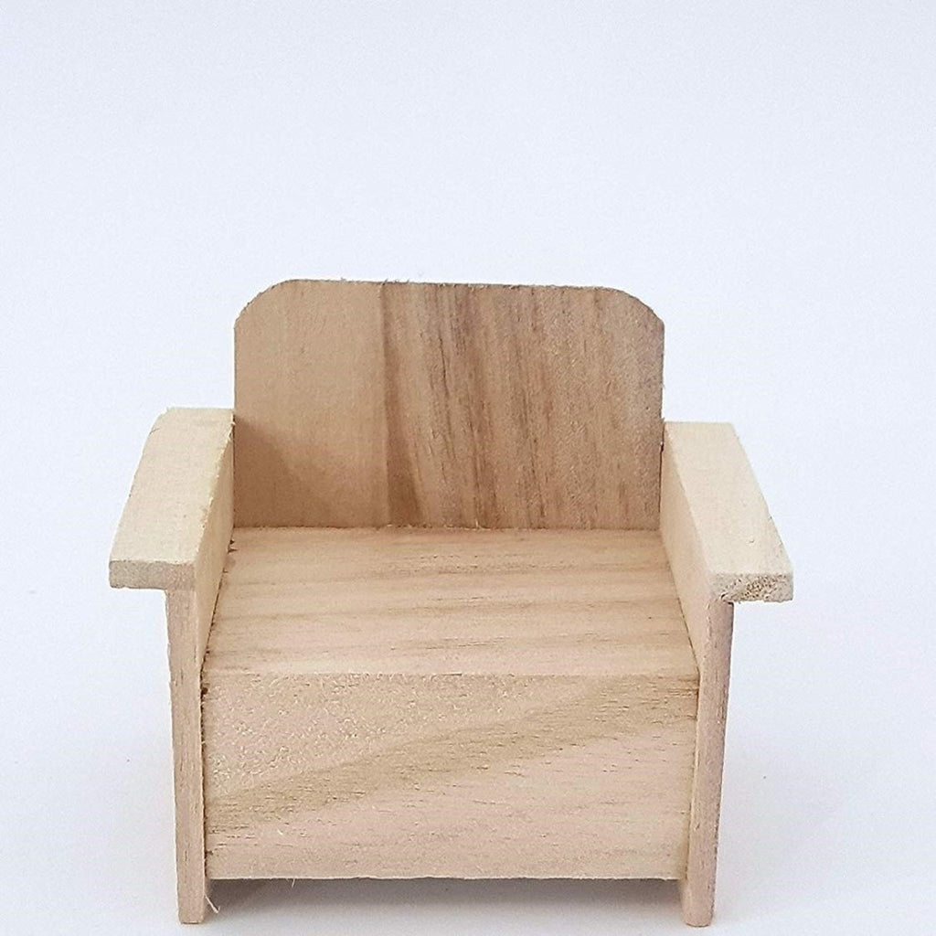 2 STÜCK SESSEL HOLZ DECOUPAGE SPIEL 7X7CM RF_63825 SPIELZEUG DEKORATION