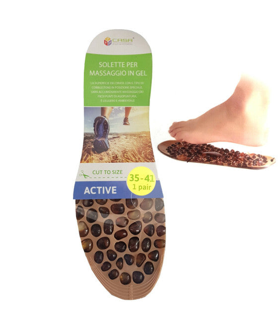 2 GEL-EINLAGEN AKTIVE MASSAGE FUSSBETT UNTERSTÜTZUNG MÄNNER FRAUEN SCHUHE GRÖSSE 35 41