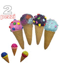 2 Spielzeugkegeleis-Eiscreme-Gummi-Schallschutz, um für Kauen für Tierhunde zu kauen
