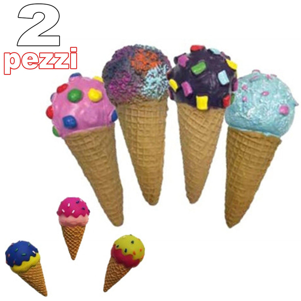 2 Spielzeugkegeleis-Eiscreme-Gummi-Schallschutz, um für Kauen für Tierhunde zu kauen