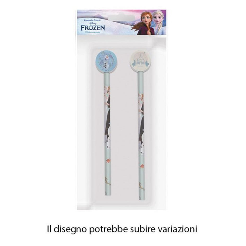 2Pz-Kit mit runder Gummi-Grafik Frozen Girls 960757