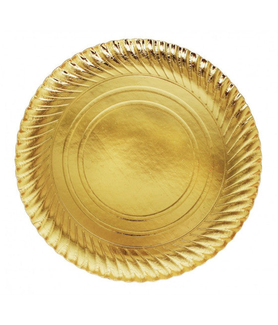 2 STÜCK KUCHENBLECH DURCHMESSER 24 CM GOLD RUND ZYKLISCHEN KARTON