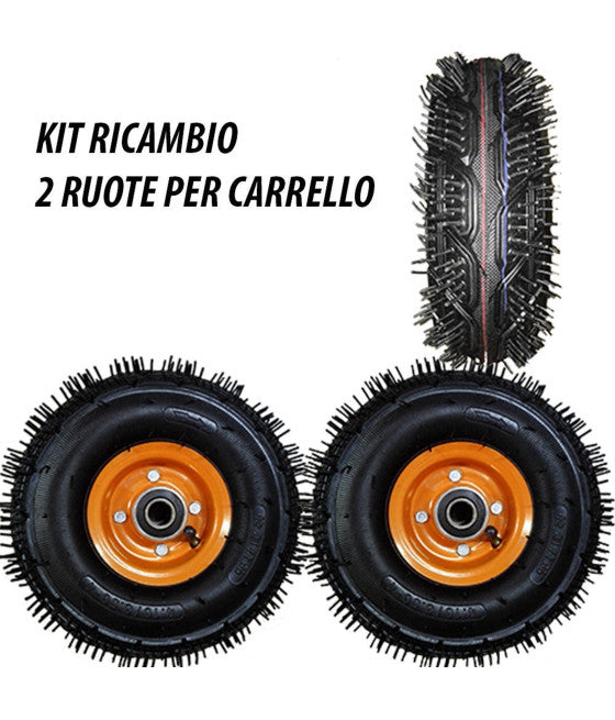 2ST. GUMMIRÄDER UNIVERSAL 2X FÜR WAGEN MIT LAGER 4.10 / 3.50