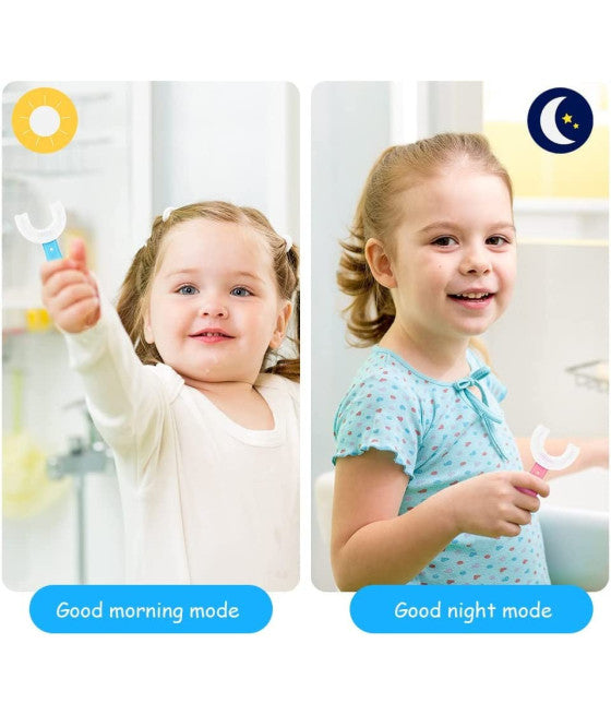 2 STÜCK KINDERZAHNBÜRSTE 2-6 JAHRE U-FÖRMIGE SILIKONBORSTEN