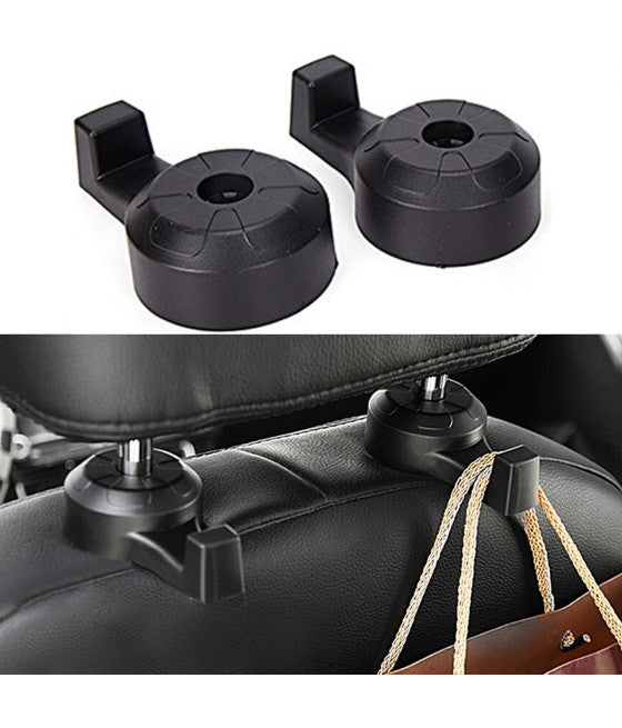 2 UNIVERSALHAKEN FÜR KOPFSTÜTZE AUTOSITZ GRIFF TASCHE HALTER RUCKSACK
