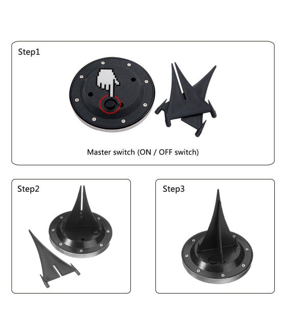 2 X SOLAR LED SCHEIBE LICHT IM FREIEN GARTEN WASSERDICHT SCHRITT MARKER LAMPE