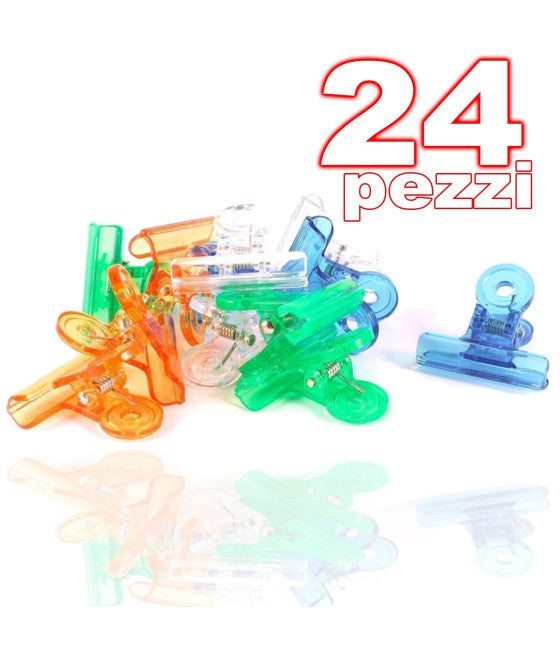 24 Zangenzangen Farbige Rothaarige Wäscheklammer-Blockkartenclip