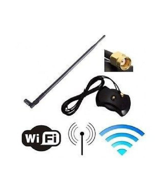 28dBi OMNIDIRETIONALE DRAHTLOS ANTENNE MIT RP-SMA ANSCHLUSS 2.4GHz MAGNETBASIS