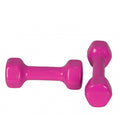 2ER-SET FUCHSIA PINK 0,5 KG VINYL-HANTELN SECHSECKIGES HANTELSET