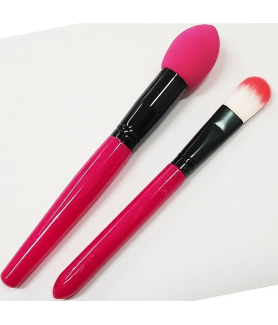 2ER-SET LATEX-SCHWAMM-APPLIKATORPINSEL + FOUNDATION CONCEALER MAKE-UP-PLATTE