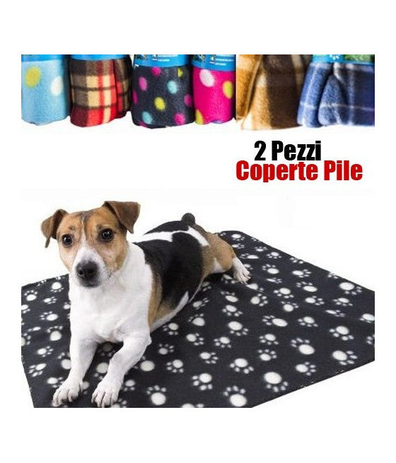 2 x karierte Fleecedecke für Hunde und Katzen, 80 x 120 cm, Sofabezug, Sitzbezug, verschiedene Farben