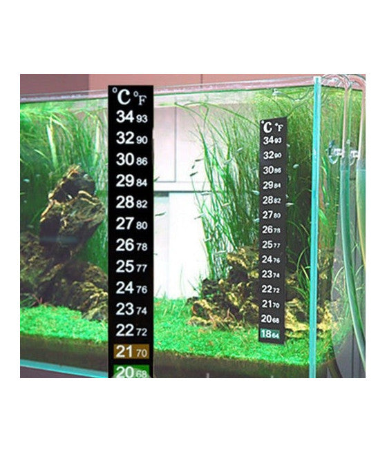 2X PRÄZISIONS-KLEBEGLAS-THERMOMETER MEERWASSER SÜSSWASSER-AQUARIUM TERRARIUM
