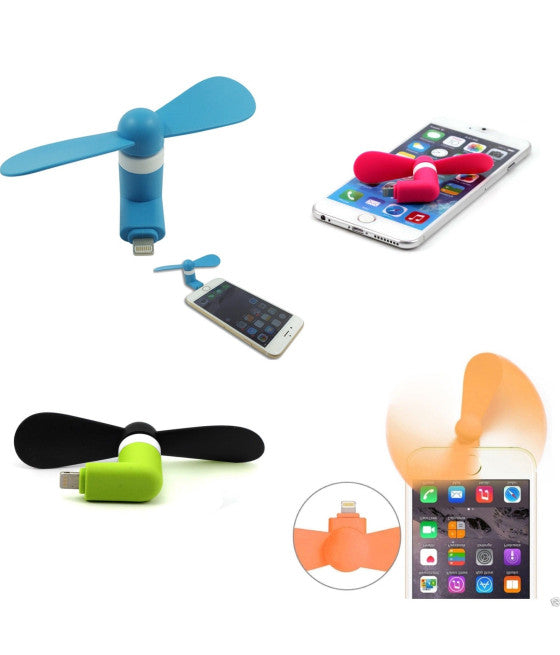 2X TRAGBARER MINI USB LÜFTER FÜR PC NOTEBOOK HANDY SMARTPHONE