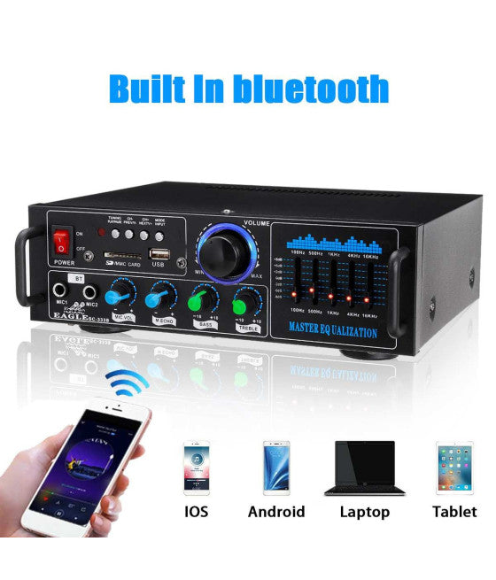 AUDIO VERSTÄRKER 2X70W KARAOKE FM/BLUETOOTHMP3/USB/BLUETOOTH QGF289