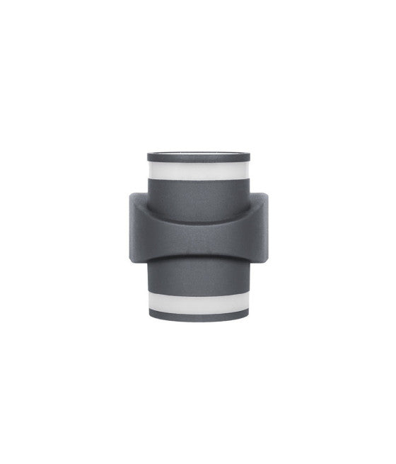 ALUMINIUM WANDLEUCHTE 2X7W DOPPELSTRAHLER GRAU KÖRPER LICHT 4000K XC9288