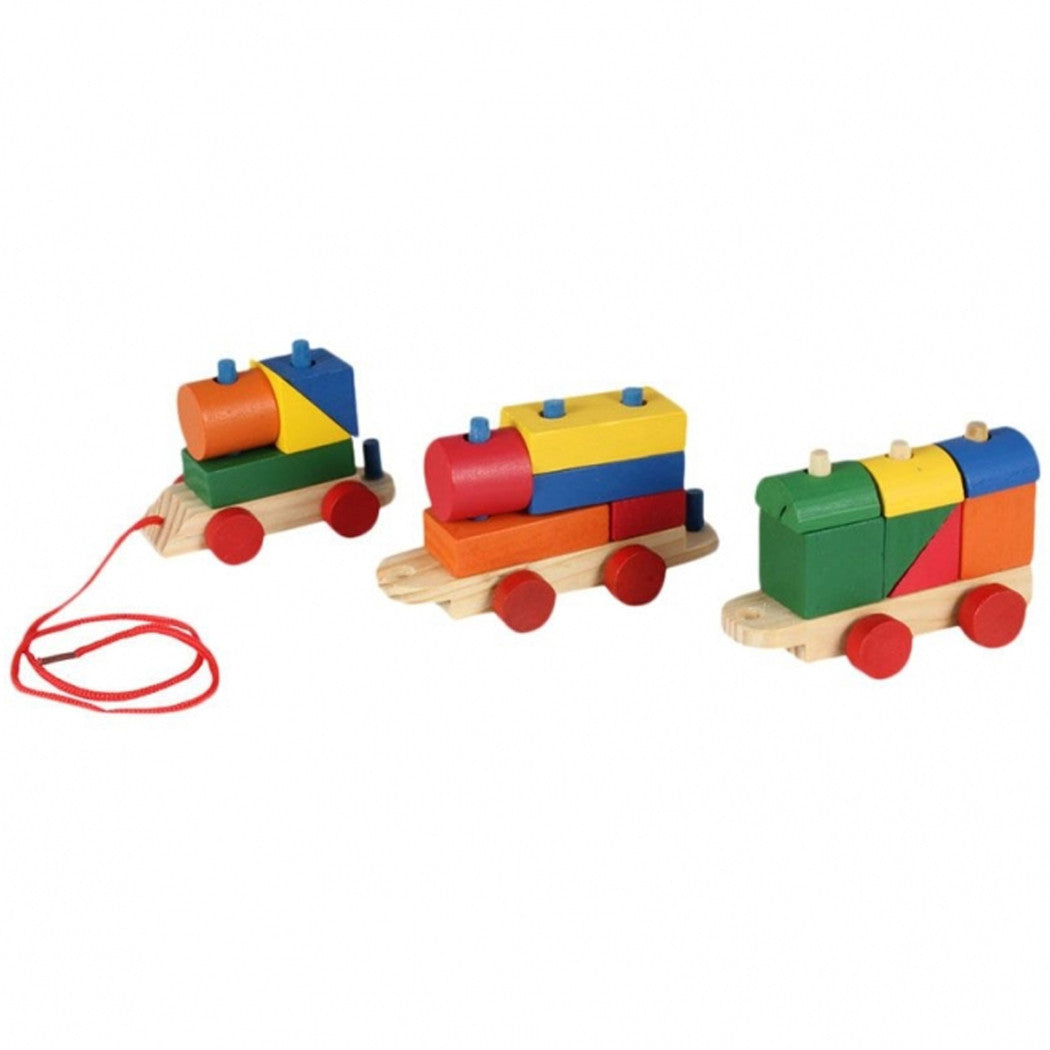 3 WAGGONS WAGGONZUG ZIEGELSTEINE BLÖCKE KINDER