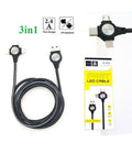 3IN1 MICRO USB DATENLADEKABEL LIGHTNING TYP C SMARTPHONE 2,4A FAS