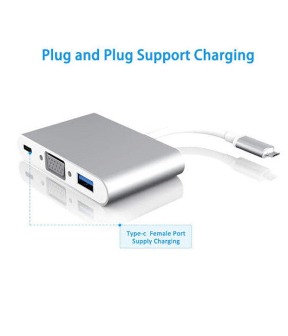 ADATTATORE 3 IN 1 HUB TYPE C USB 3.0 LZ-03H