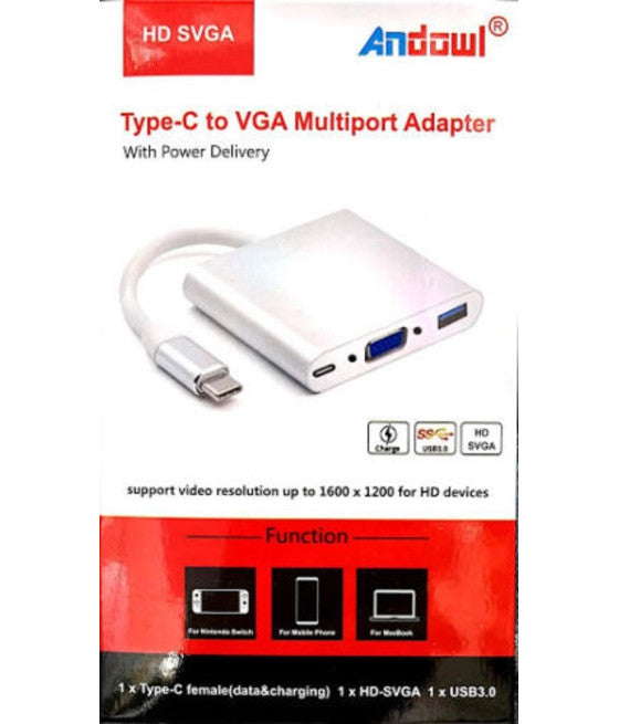 ADATTATORE 3 IN 1 HUB TYPE C USB 3.0 LZ-03H