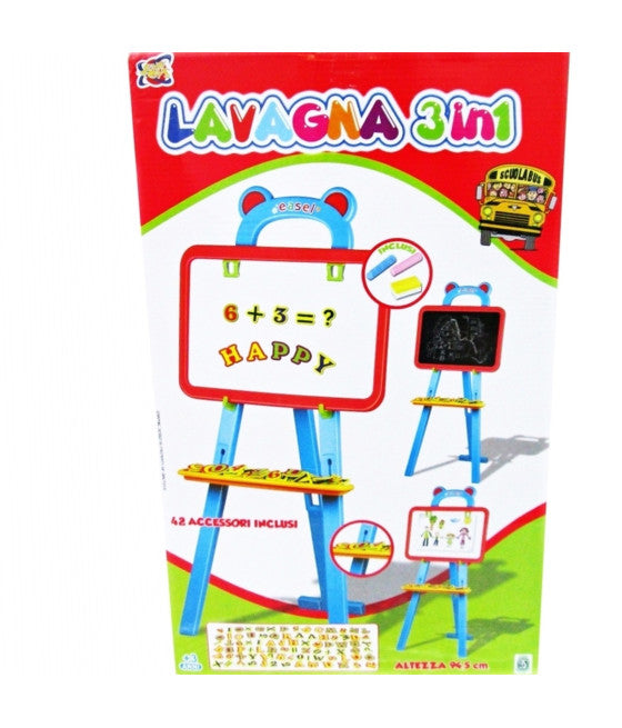 3IN1 WHITEBOARD 42PCS STAFFELEI 94,5CM KREIDEN BUCHSTABEN ZAHLEN KINDER PÄDAGOGISCHE