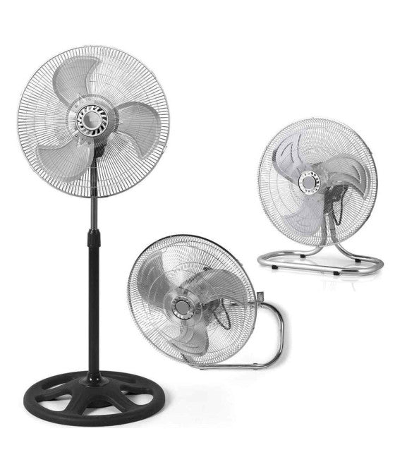 3IN1 WANDMONTIERTER TISCHVENTILATOR 3 GESCHWINDIGKEITEN OSZILLATION 55W FLÜGEL 45CM