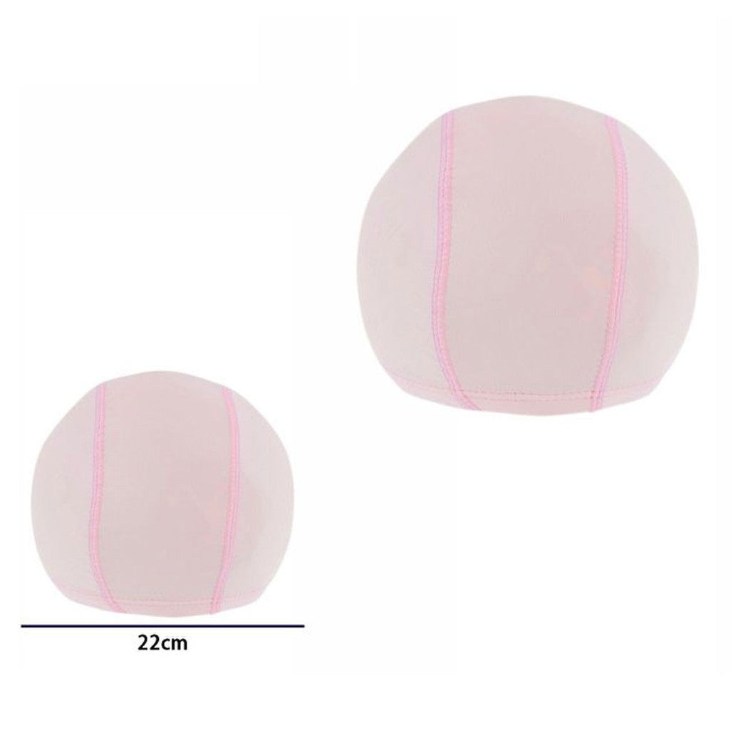 3 STÜCK EINFARBIGE ROSA GEPRESSTE BADEKAPPE MIT ELASTISCHEM BAND 2 CM