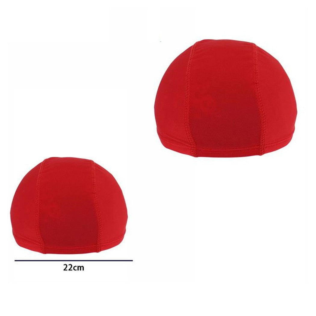 3 STÜCK ROTE EINFARBIGE GEPRESSTE SCHWIMMBADKAPPE MIT 2 CM ELASTISCHEM BAND