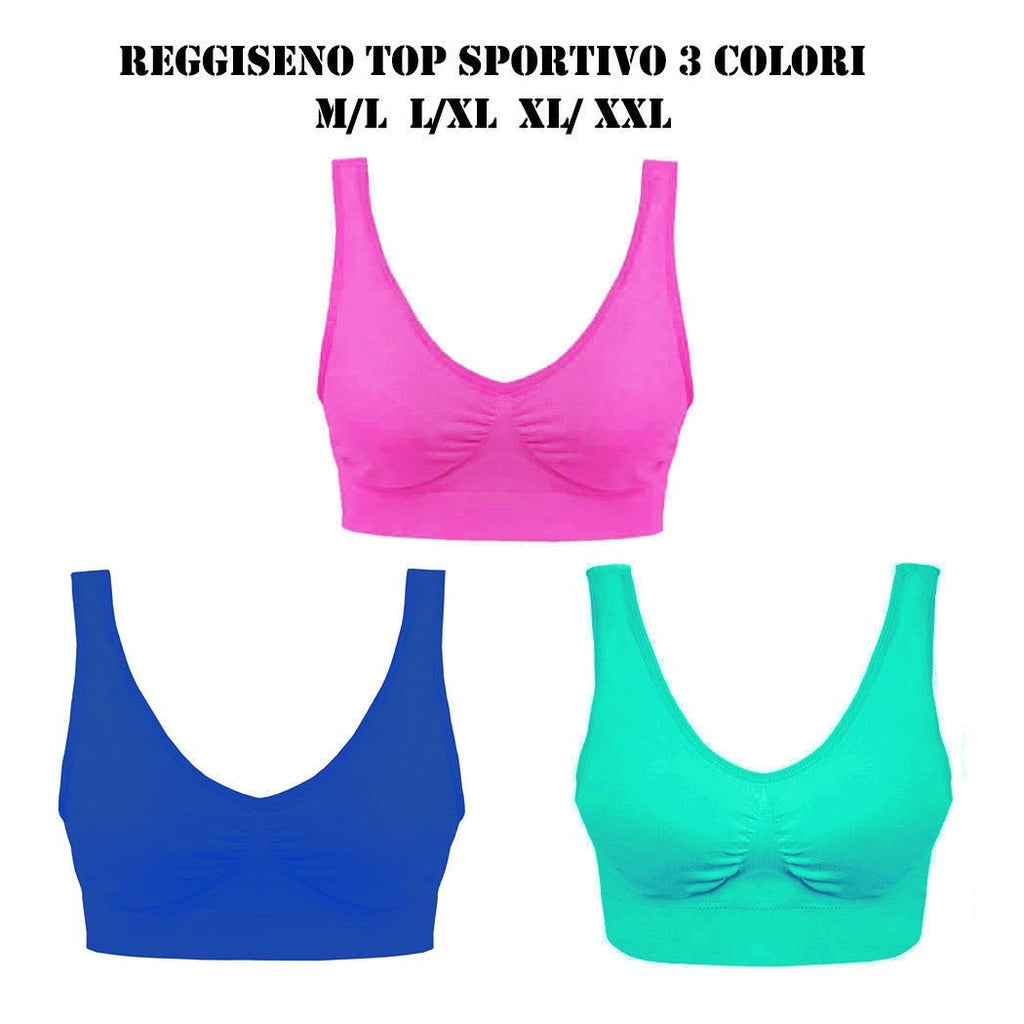 3 STÜCK BRUST-BH SPORT-BH 3 FARBEN SPORT-UNTERWÄSCHE FRAUEN-BH TG.